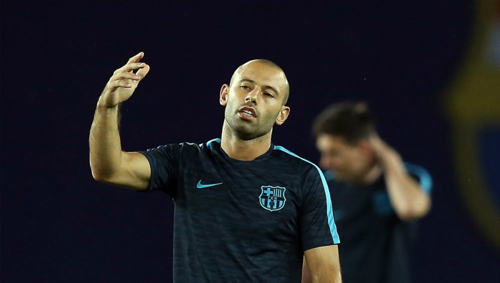 Mascherano, en un entrenamiento