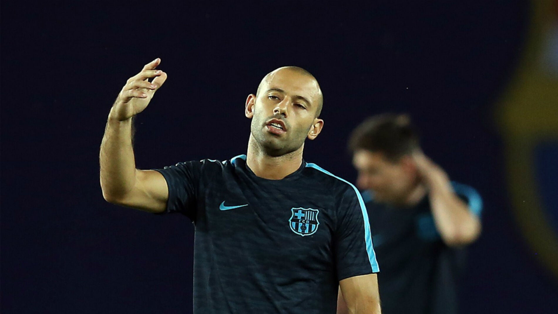 Mascherano, en un entrenamiento