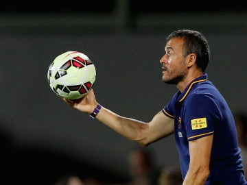 Luis Enrique, durante un partido