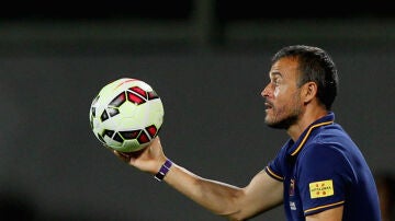 Luis Enrique, durante un partido