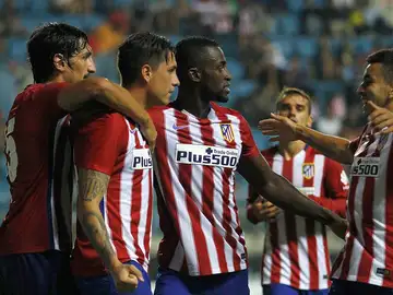Jackson y Vietto celebran un gol Jackson y Vietto celebran un gol
