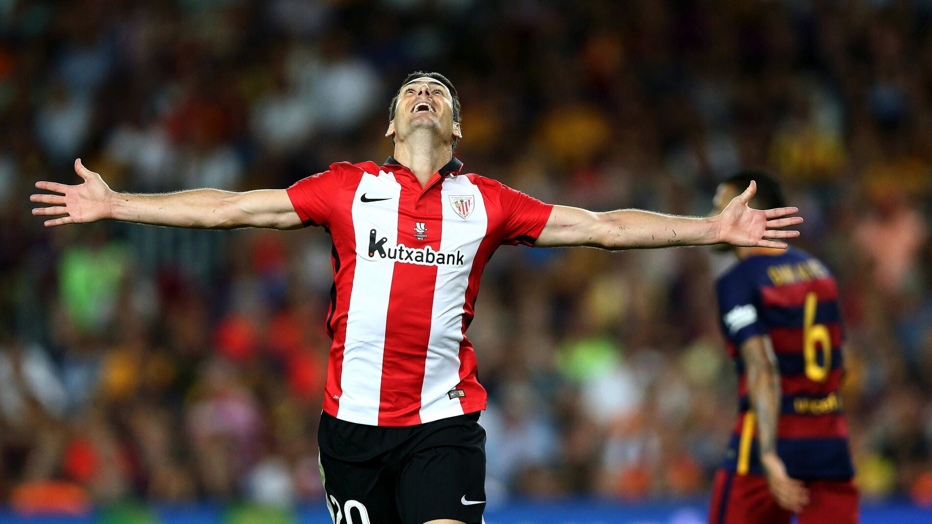  Aritz Aduriz celebra el gol que da el t&iacute;tulo al Athletic