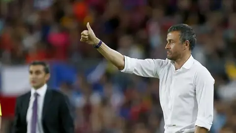 El entrenador del FC Barcelona, Luis Enrique, y el del Athletic Club, Ernesto Valverde El entrenador del FC Barcelona, Luis Enrique, y el del Athletic Club, Ernesto Valverde