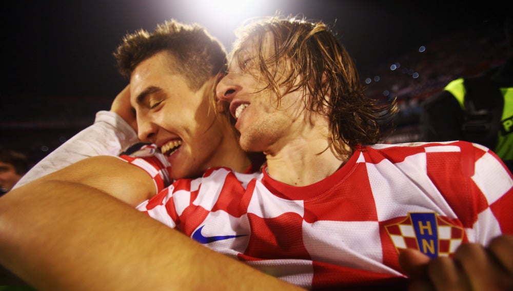Kovacic y Modric en un partido de Croacia