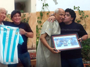 Maradona y Ali Bennaceur se reencuentran