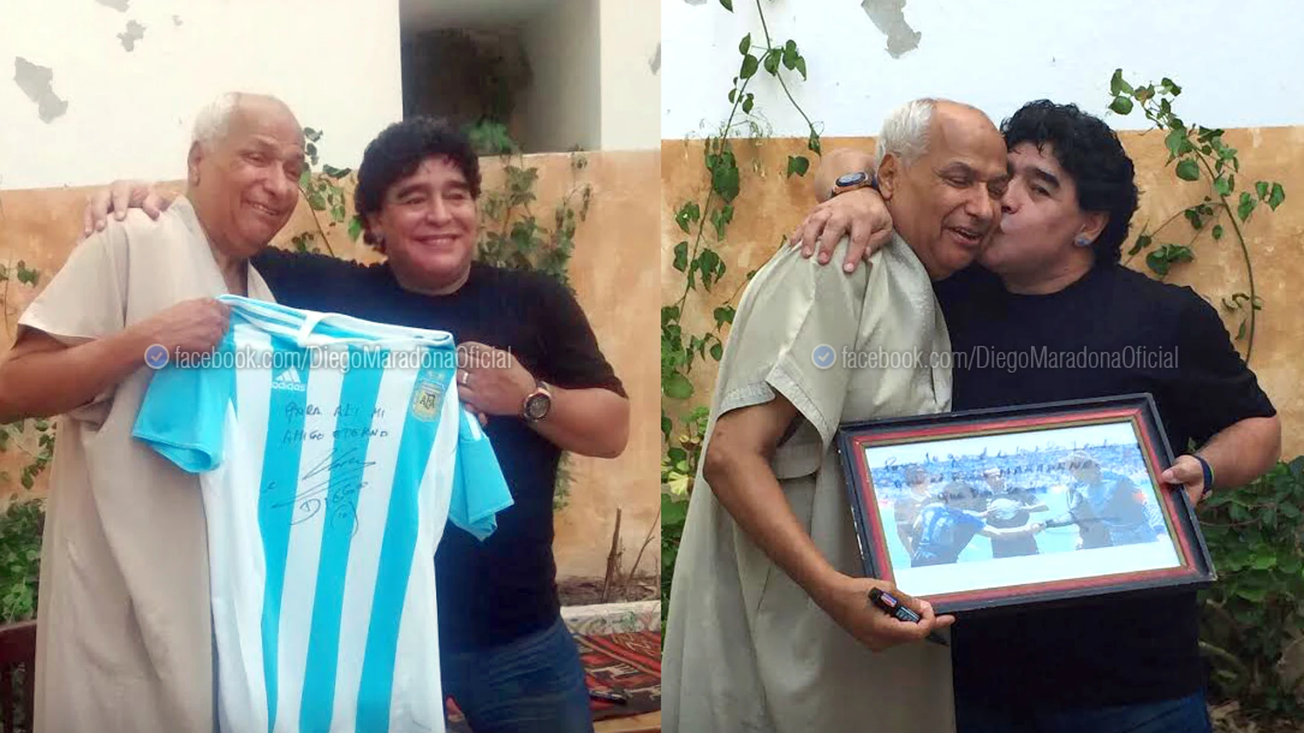 Maradona y Ali Bennaceur se reencuentran Maradona y Ali Bennaceur se reencuentran
