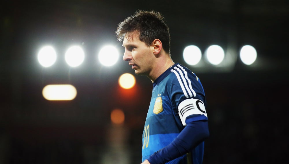 Leo Messi, durante un partido con Argentina