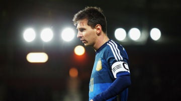 Leo Messi, durante un partido con Argentina