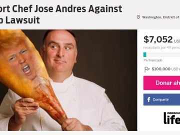 Ayuda al cocinero José Andrés contra la demanda de Trump