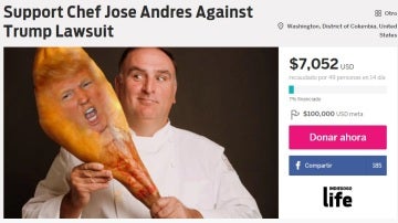 Ayuda al cocinero José Andrés contra la demanda de Trump