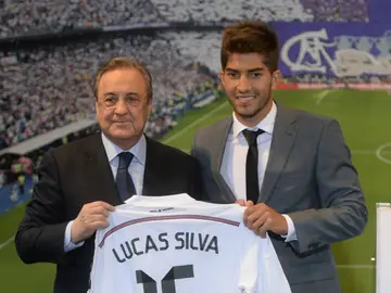 Lucas Silva, durante su presentación Lucas Silva, durante su presentación