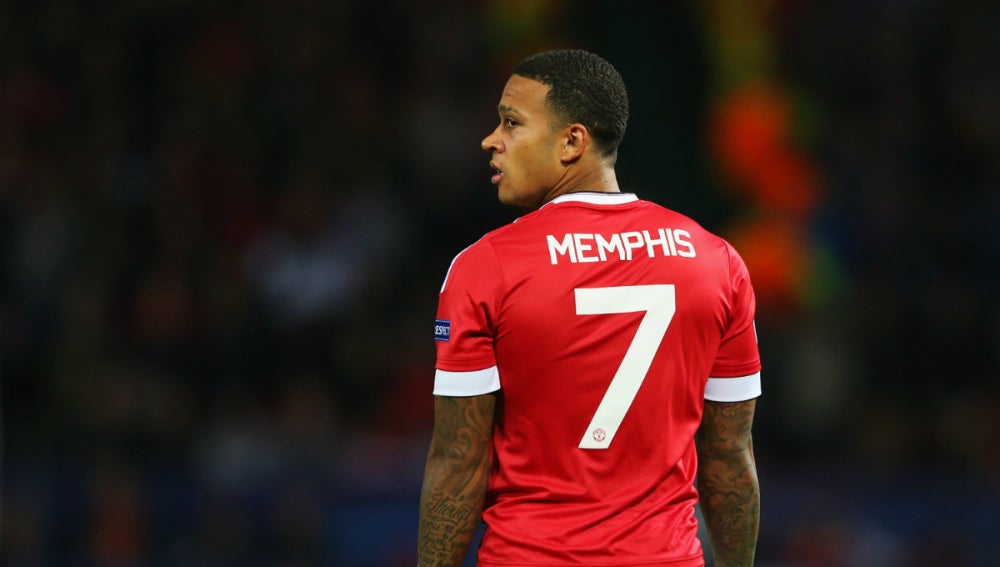 Memphis Depay, durante el partido contra el Brujas