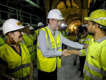Mariano Rajoy, junto a la ministra Ana Pastor, visita las obras