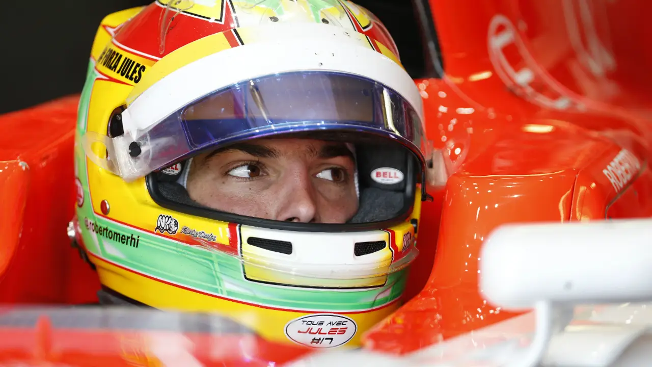 Roberto Mehri, en su monoplaza durante el GP de Canadá
