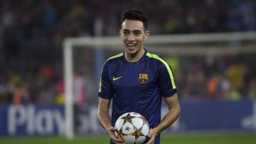 El jugador del FC Barcelona Munir El Haddadi