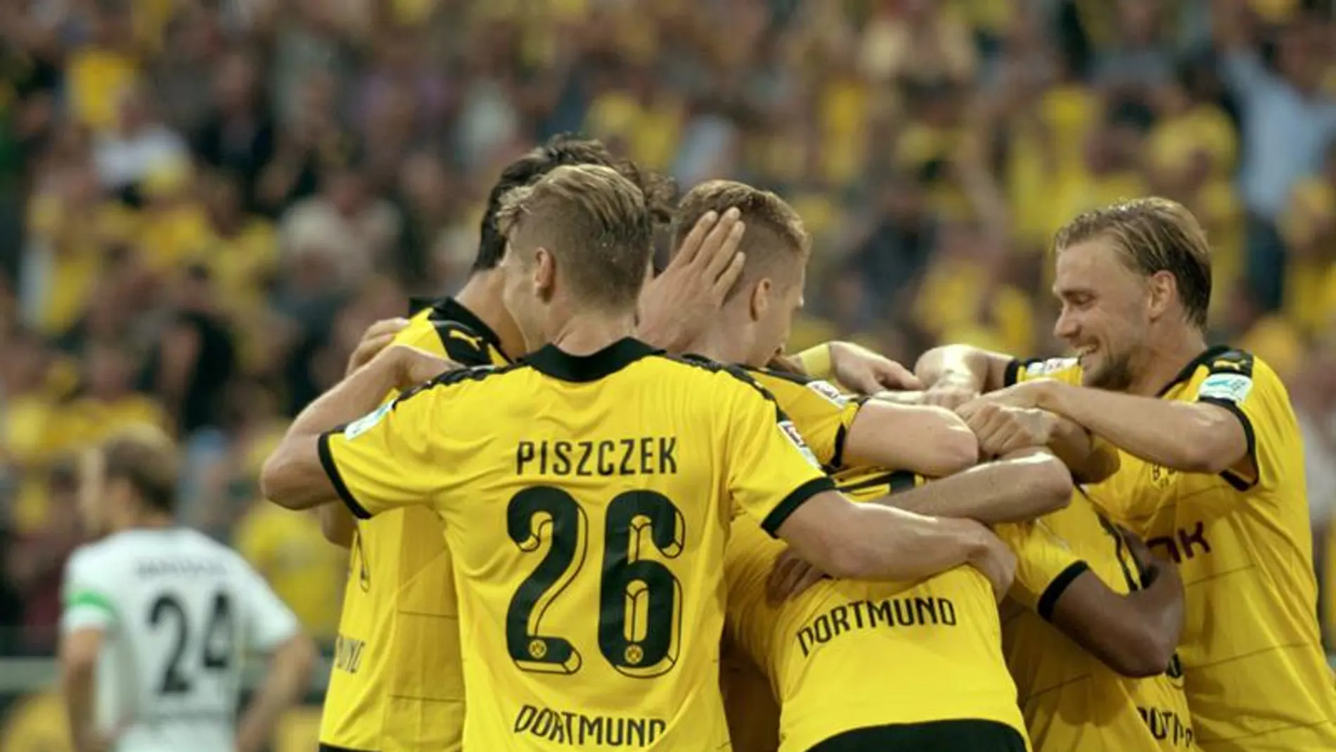 El Borussia Dortmund celebra durante un partido El Borussia Dortmund celebra durante un partido