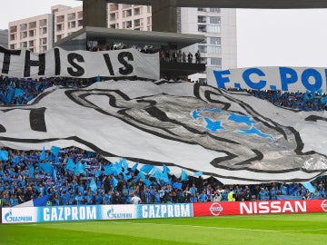 La afición del Oporto durante un partido