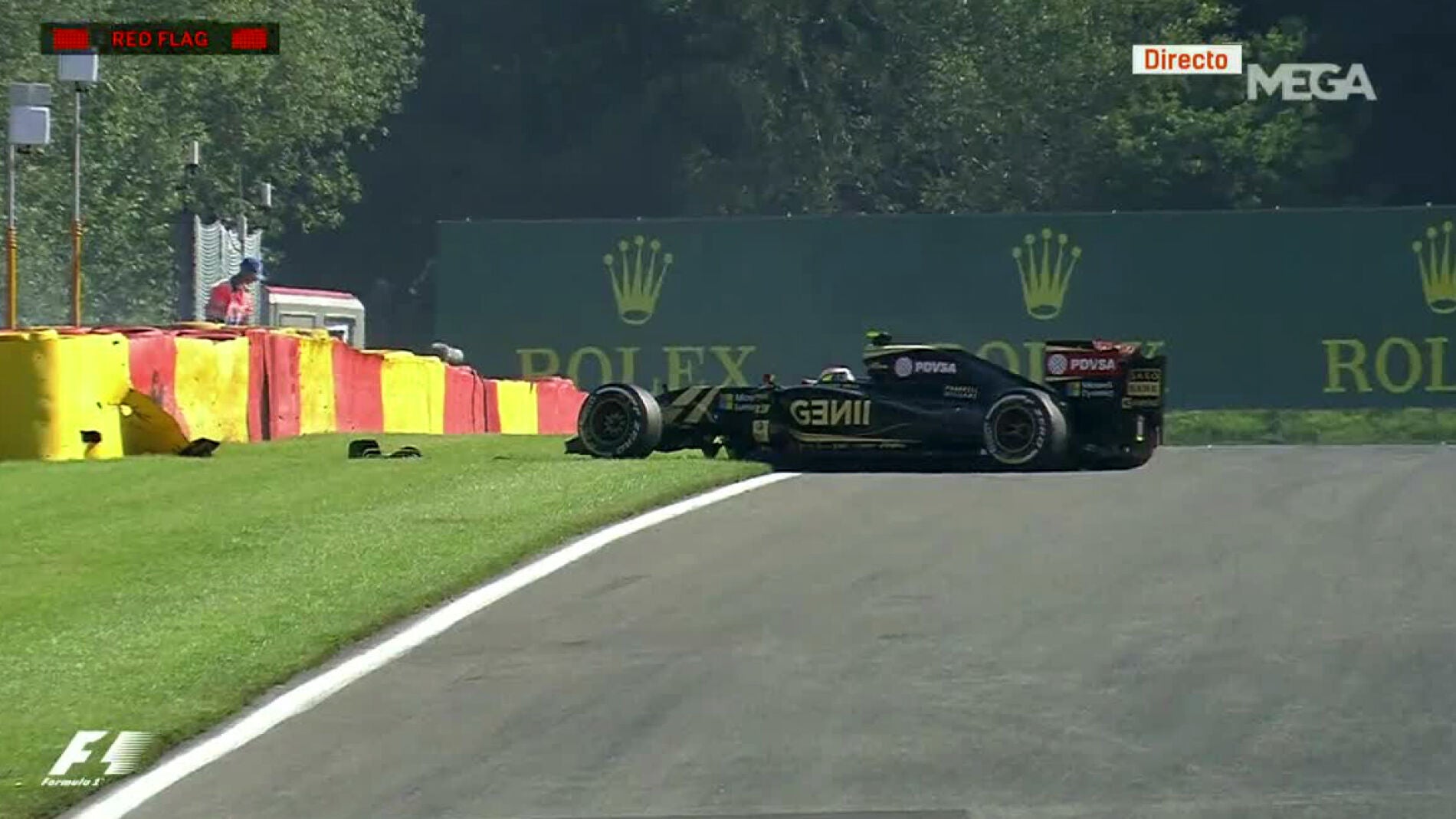 Maldonado, tras su accidente en B&eacute;lgica