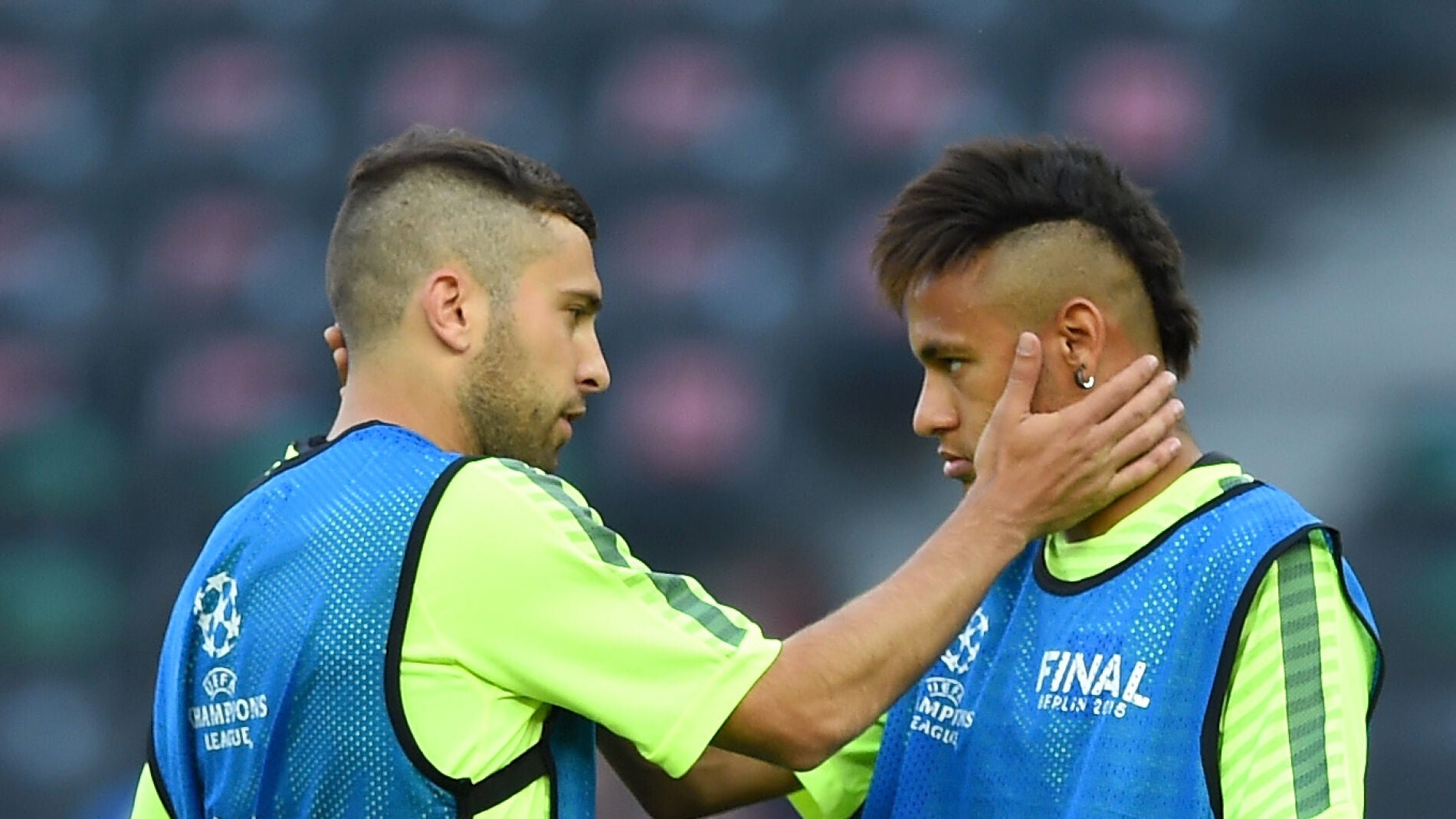 Jordi Alba y Neymar regresan al trabajo con sus compa&ntilde;eros