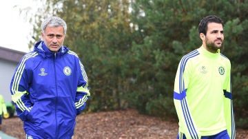 José Mourinho y Cesc Fàbregas