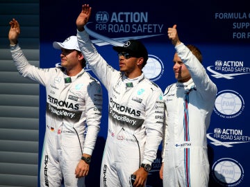 Hamilton, Rosberg y Bottas, los más rápidos de Q3