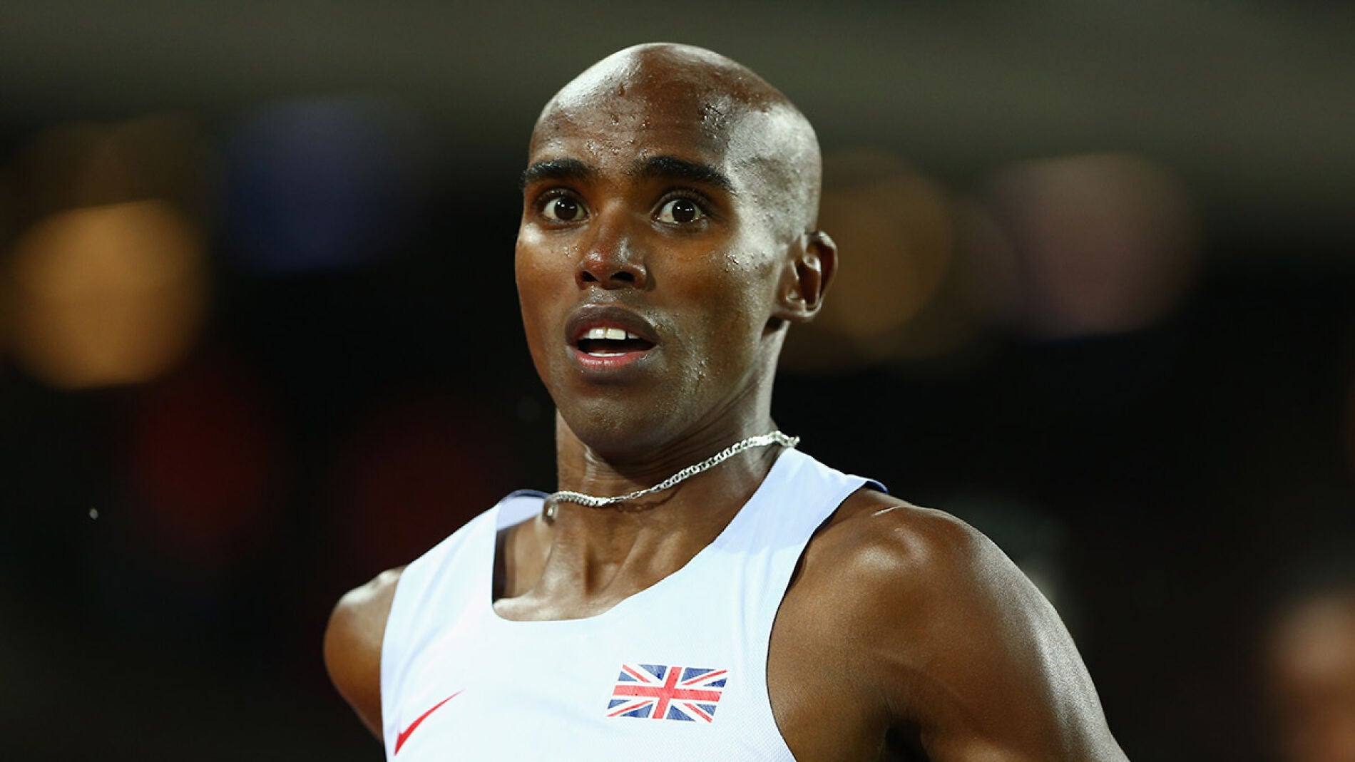 Mo Farah, durante la carrera de los 3.000 metros en Sainsbury