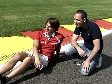 Merhi, en Eau Rouge con Jacobo Vega Merhi, en Eau Rouge con Jacobo Vega