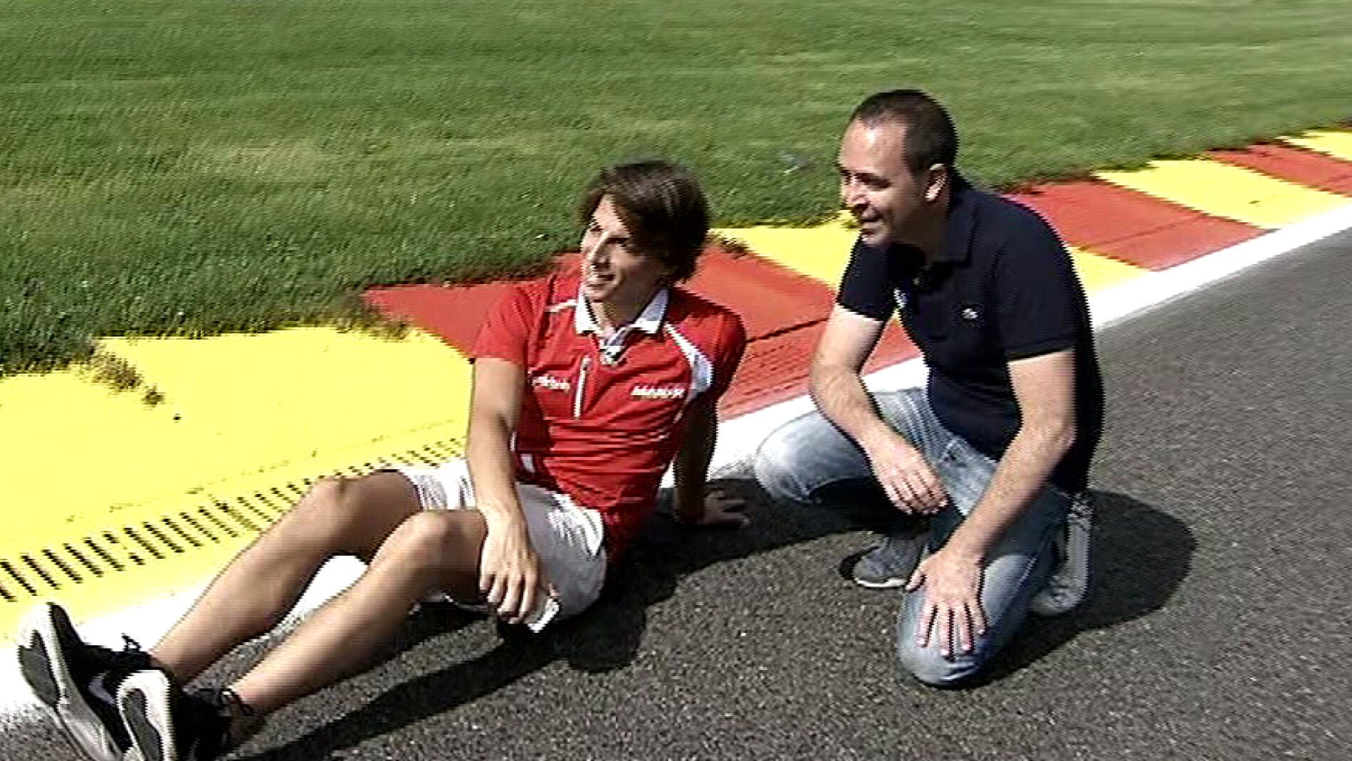Merhi, en Eau Rouge con Jacobo Vega