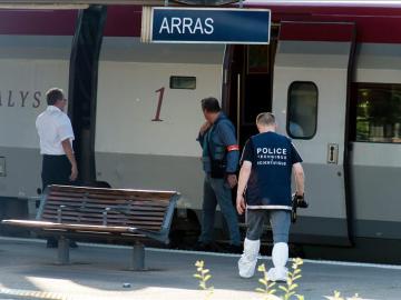 Control policial en los trenes de Francia