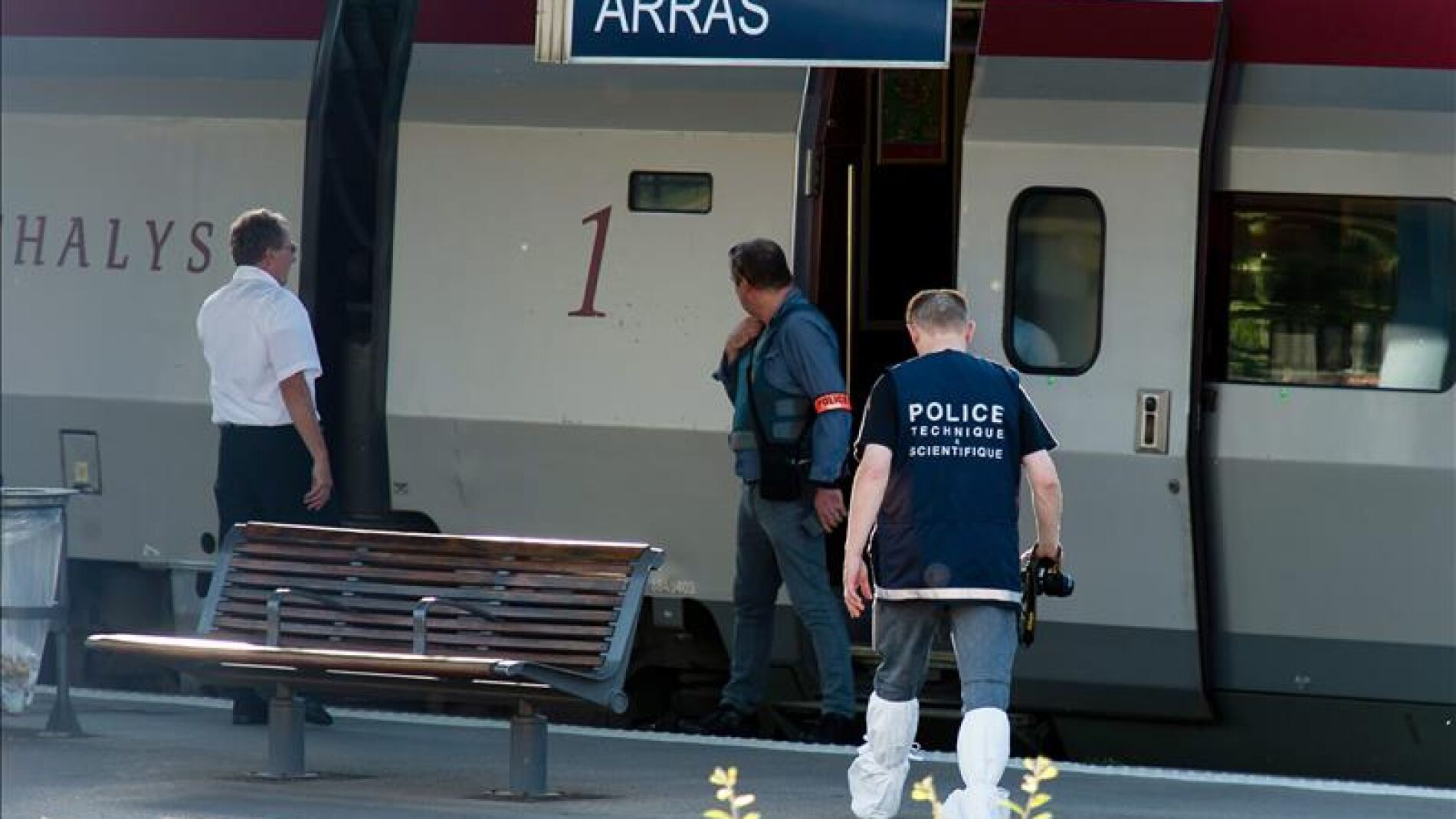 Control policial en los trenes de Francia
