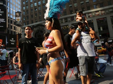 Las mujeres en Times Square