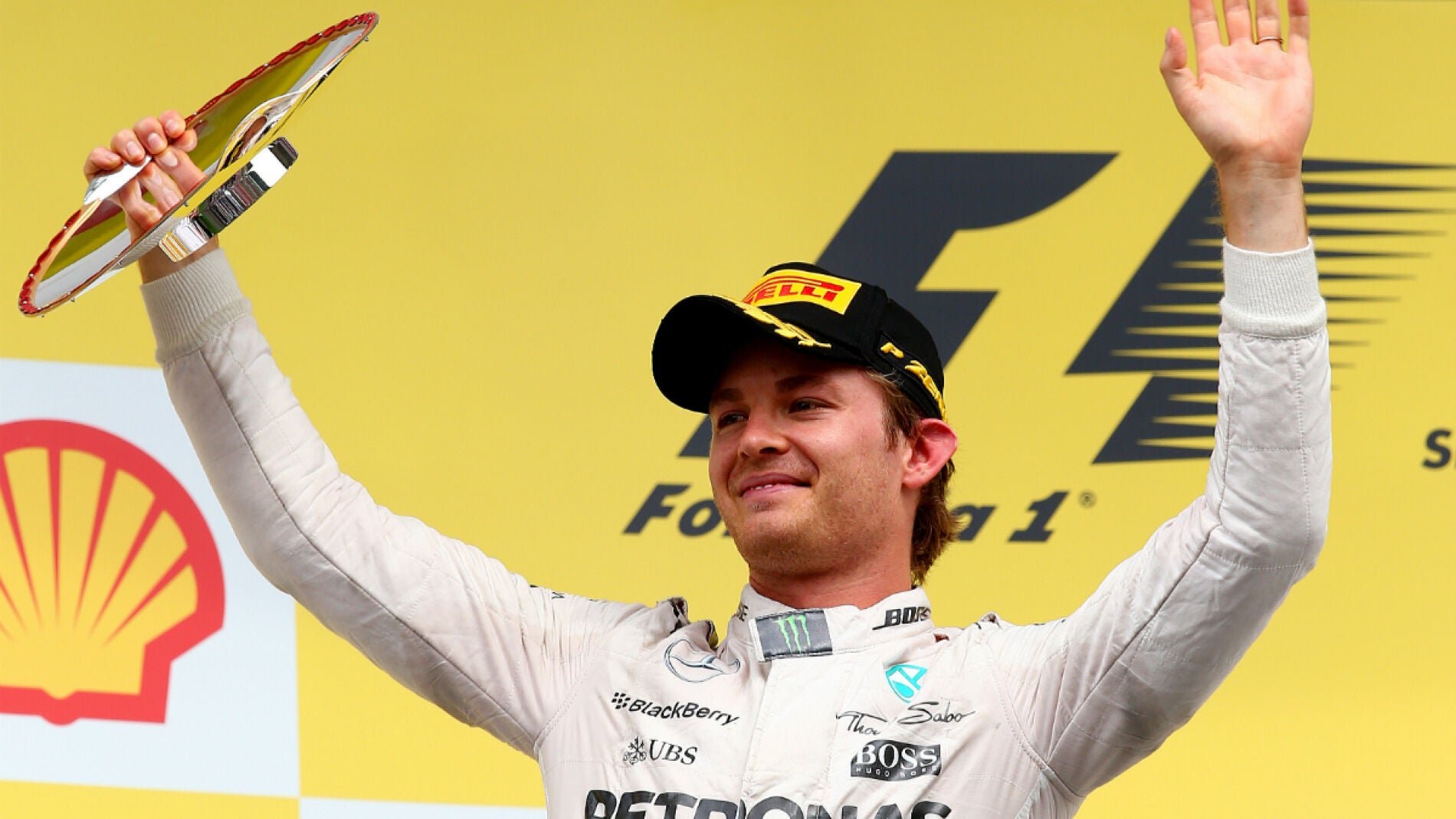 Rosberg, en el podio de Spa