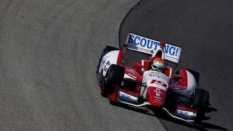 Justin Wilson, durante una carrera