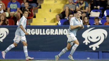 Iago Aspas celebra su gol con el Celta