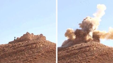 Detonaci&oacute;n de parte del templo de Baal en Palmira