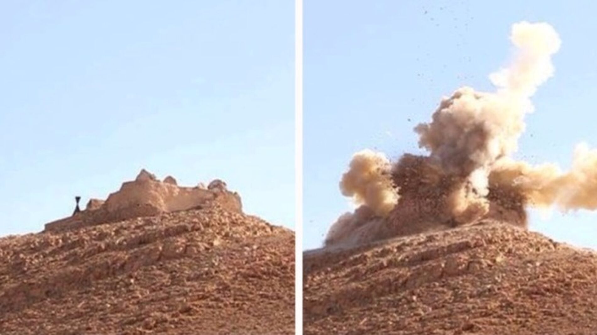Detonaci&oacute;n de parte del templo de Baal en Palmira