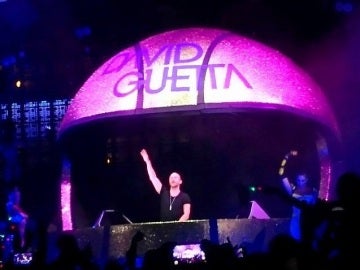 David Guetta, durante uno de sus conciertos en Ibiza