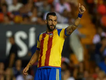 Negredo, en el partido contra el Mónaco Negredo, en el partido contra el Mónaco