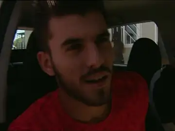 Dani Ceballos, en su coche Dani Ceballos, en su coche