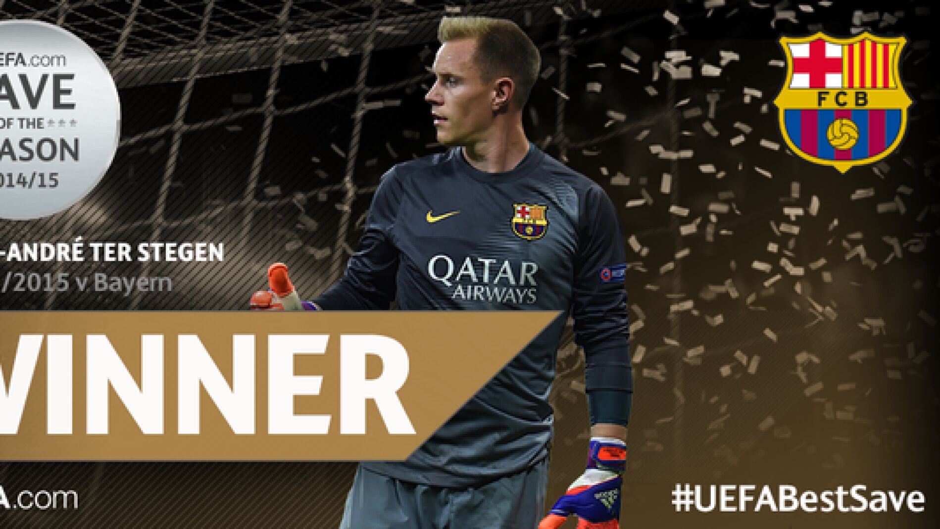 Ter Stegen, ganador de la mejor parada del a&ntilde;o en Europa