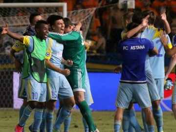 El Astana FC celebra su pase a la Champions League