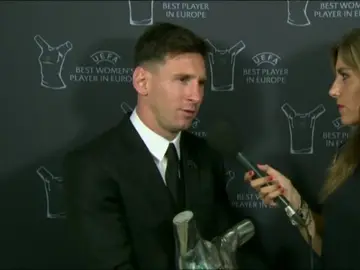 Leo Messi, durante una entrevista Leo Messi, durante una entrevista