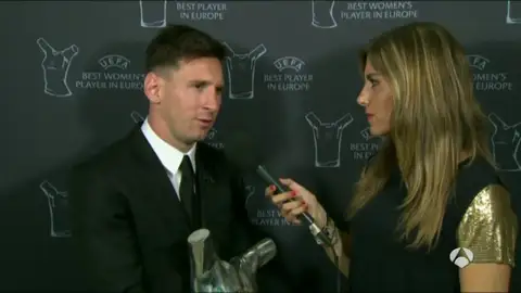 Leo Messi, durante una entrevista Leo Messi, durante una entrevista