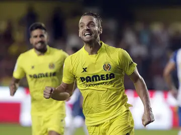 Soldado celebra su gol contra el Espanyol Soldado celebra su gol contra el Espanyol