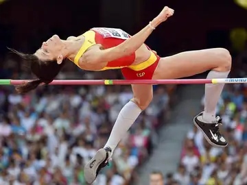 Ruth Beitia, durante un salto Ruth Beitia, durante un salto