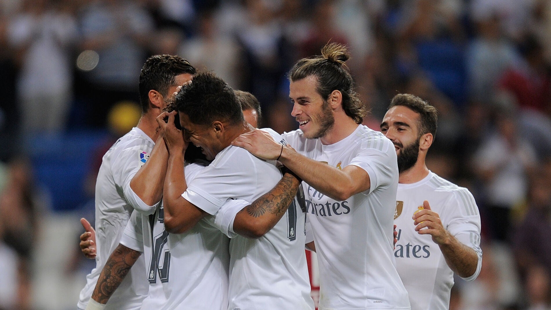 El Real Madrid celebra un gol esta pretemporada