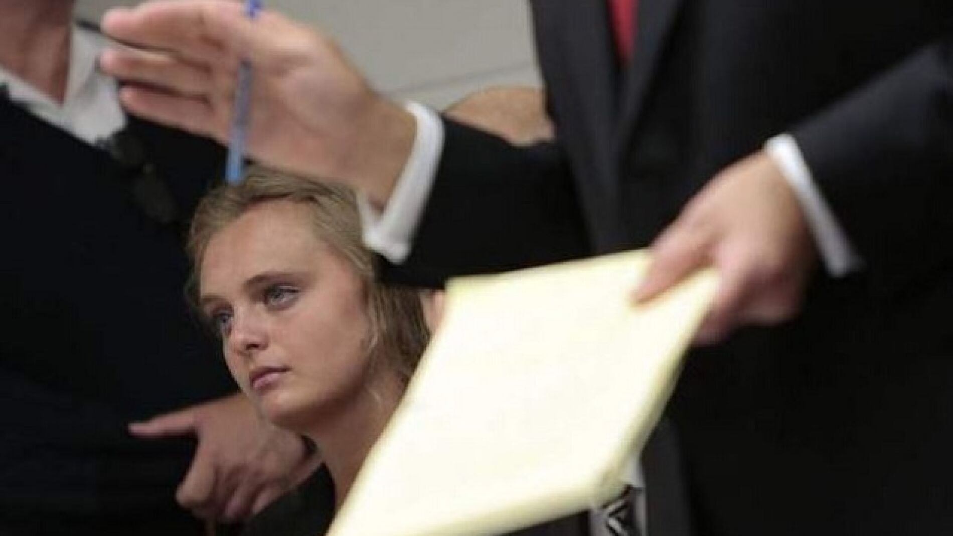 Michelle Carter en un momento de su juicio