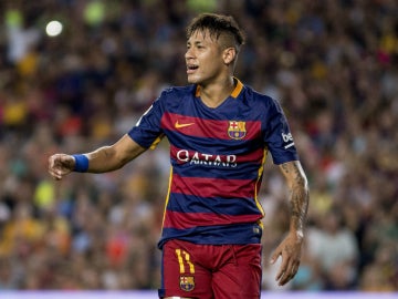 Neymar, en un partido con el Barça