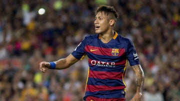 Neymar, en un partido con el Barça