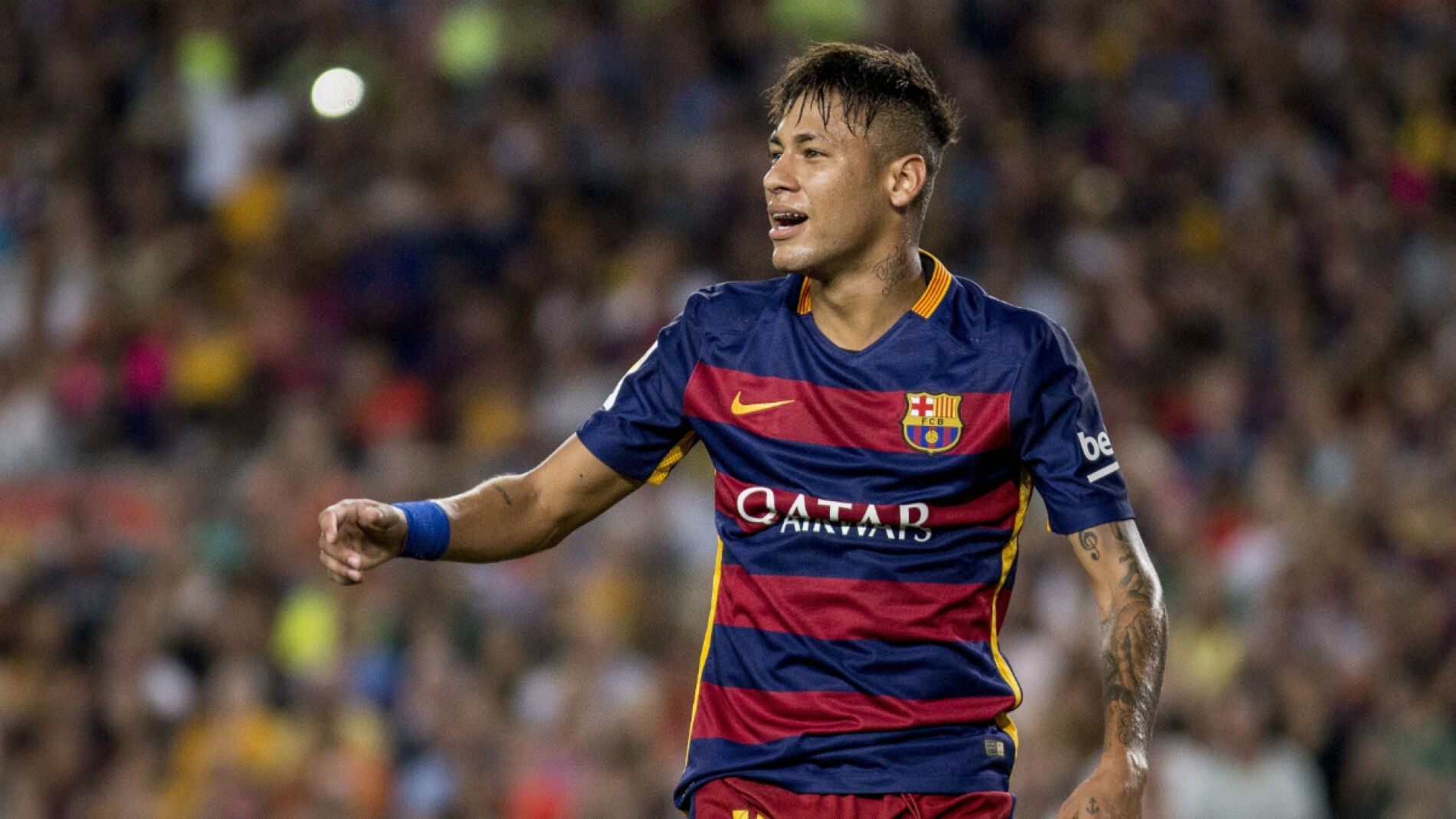 Neymar, en un partido con el Bar&ccedil;a